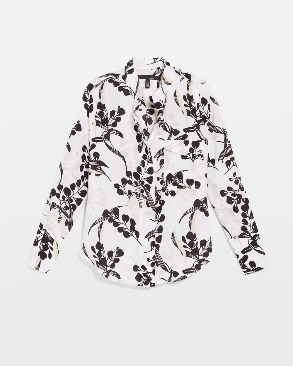 Long-Sleeve Printed Pocket Shirt