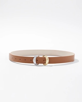 Mixed Metal Denim Belt