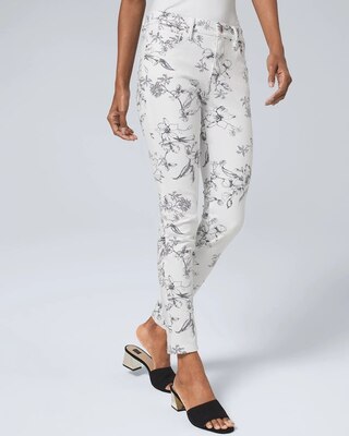 High-Rise Sculpt Floral Skinny Jeans