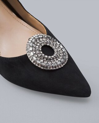 Hematite Circle Jewelry Clips
