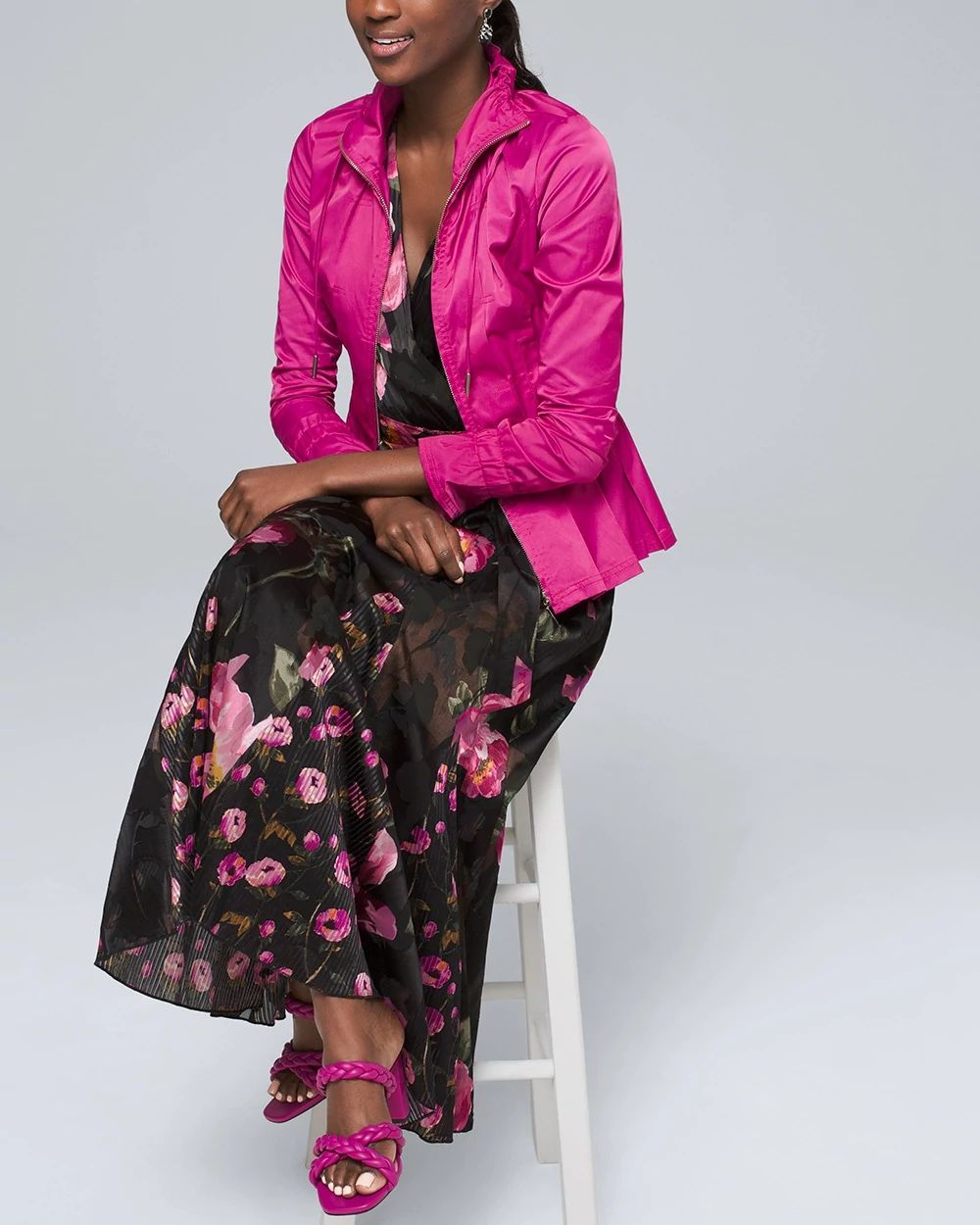 Floral Burnout Midi Dress