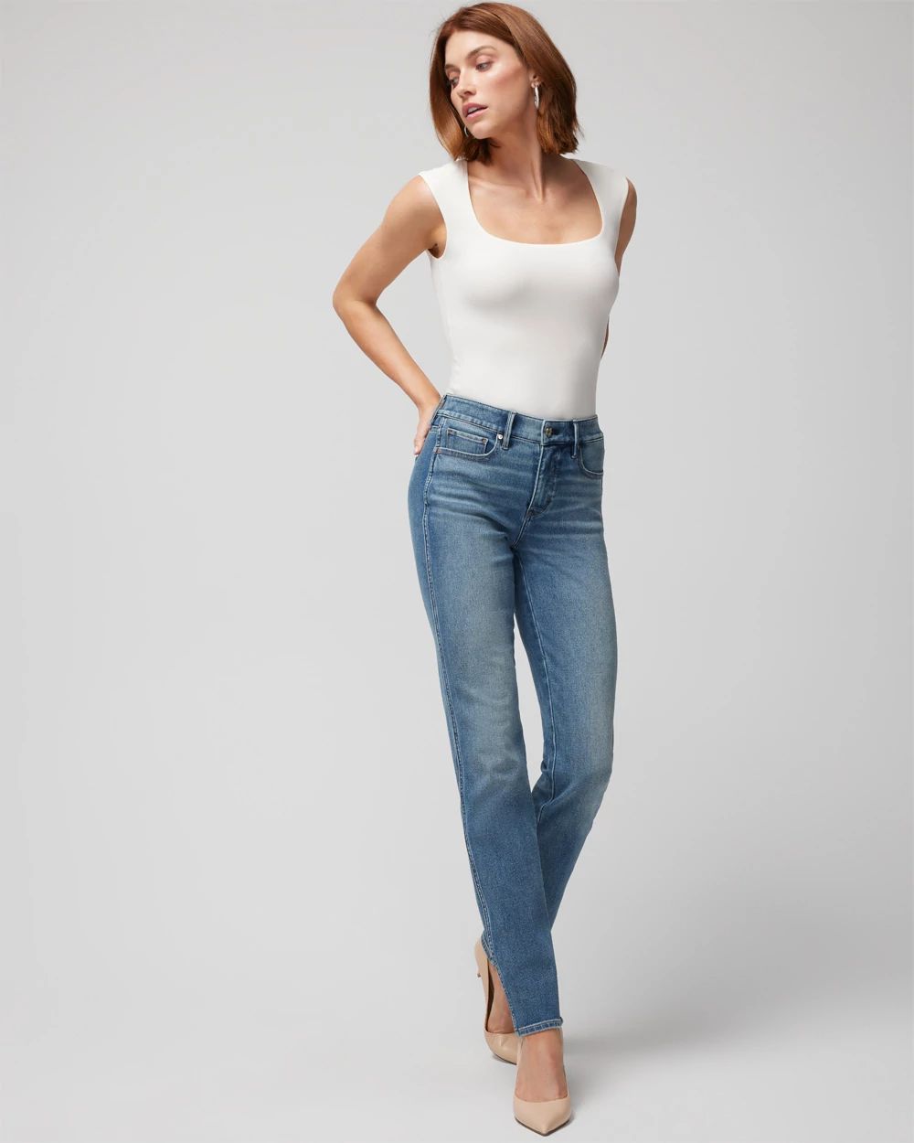 High-Rise Sculpt Straight Jeans