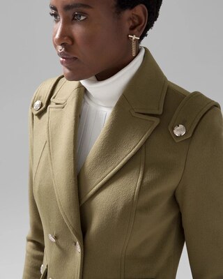 Faux Fur Collar Peacoat