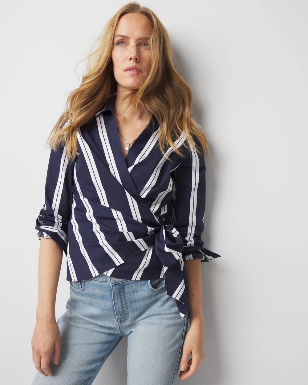Surplice Poplin Shirt click to view larger image.