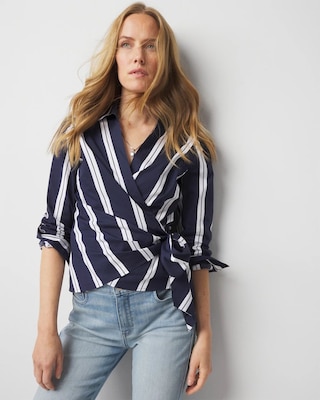Surplice Poplin Shirt click to view larger image.