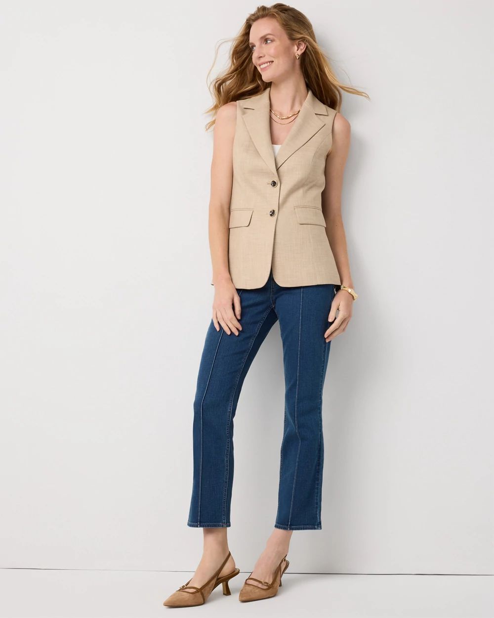 High-Rise Cropped Bootcut Jean