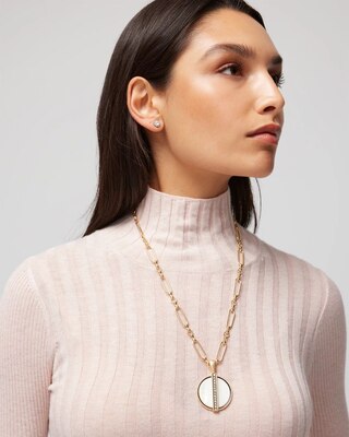 Pearl Pendant Gold Chain Necklace