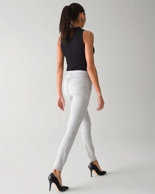 High-Rise Sailor Button Skinny Jeans