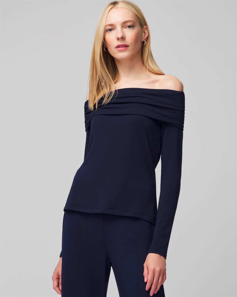 white house black market off the shoulder top