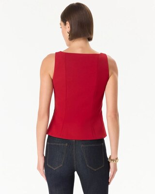 Peplum Knit Crepe Top click to view larger image.
