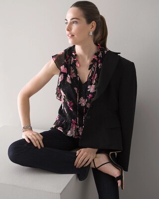 Floral Ruffle Top