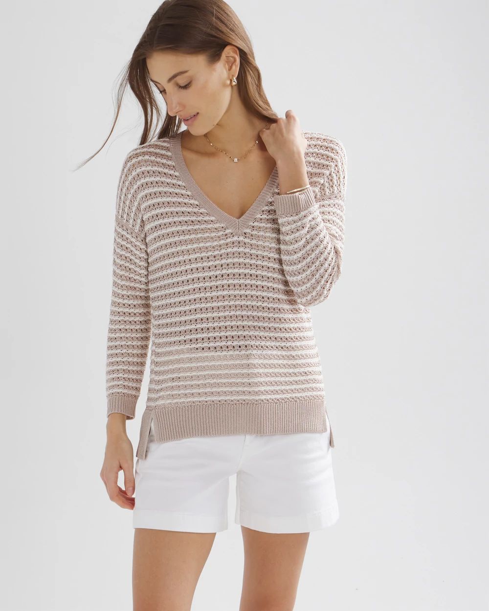 Petite Striped Sweater