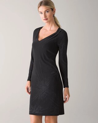 Petite Matte Jersey Pleated Shoulder Dress