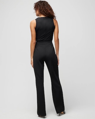 Petite Sleeveless Crest Jumpsuit
