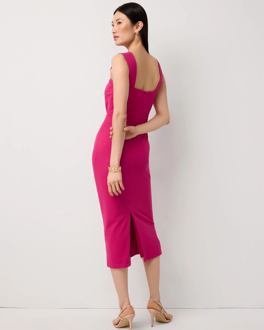 Square Neck Midi Dress