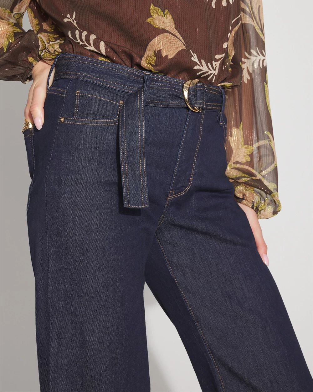 High-Rise Belted Wide-Leg Jean click to view larger image.