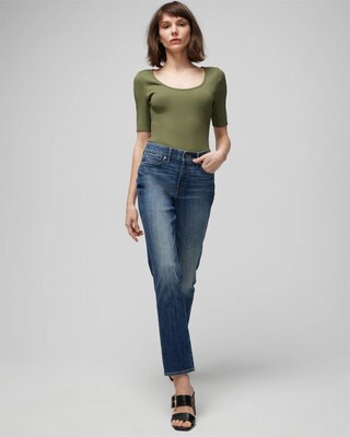 WHBM® FORME Rib Short-Sleeve Top