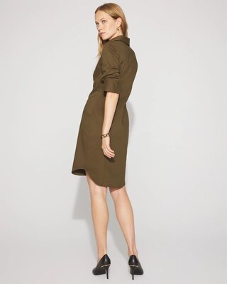 Petite Ruched Shirt Dress click to view larger image.