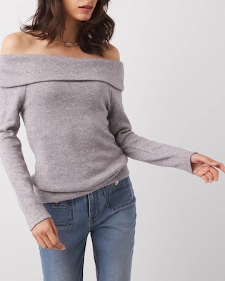 Off-The-Shoulder Glitter Top click to view larger image.