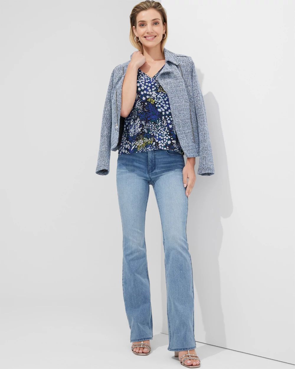 Outlet WHBM Flutter Sleeve V-Neck Blouse