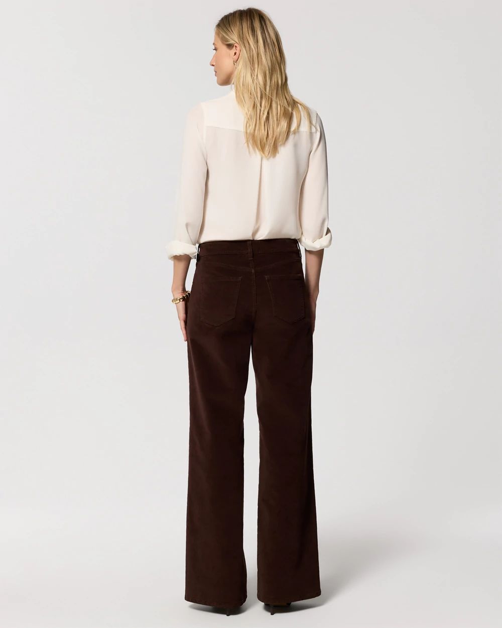 High-Rise Wide Leg Corduroy Jeans click to view larger image.