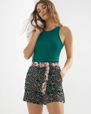 High-Rise Matte Jersey Shorts