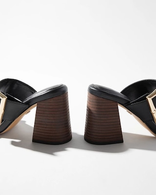 Bamboo Buckle Mid-Heel Sandal
