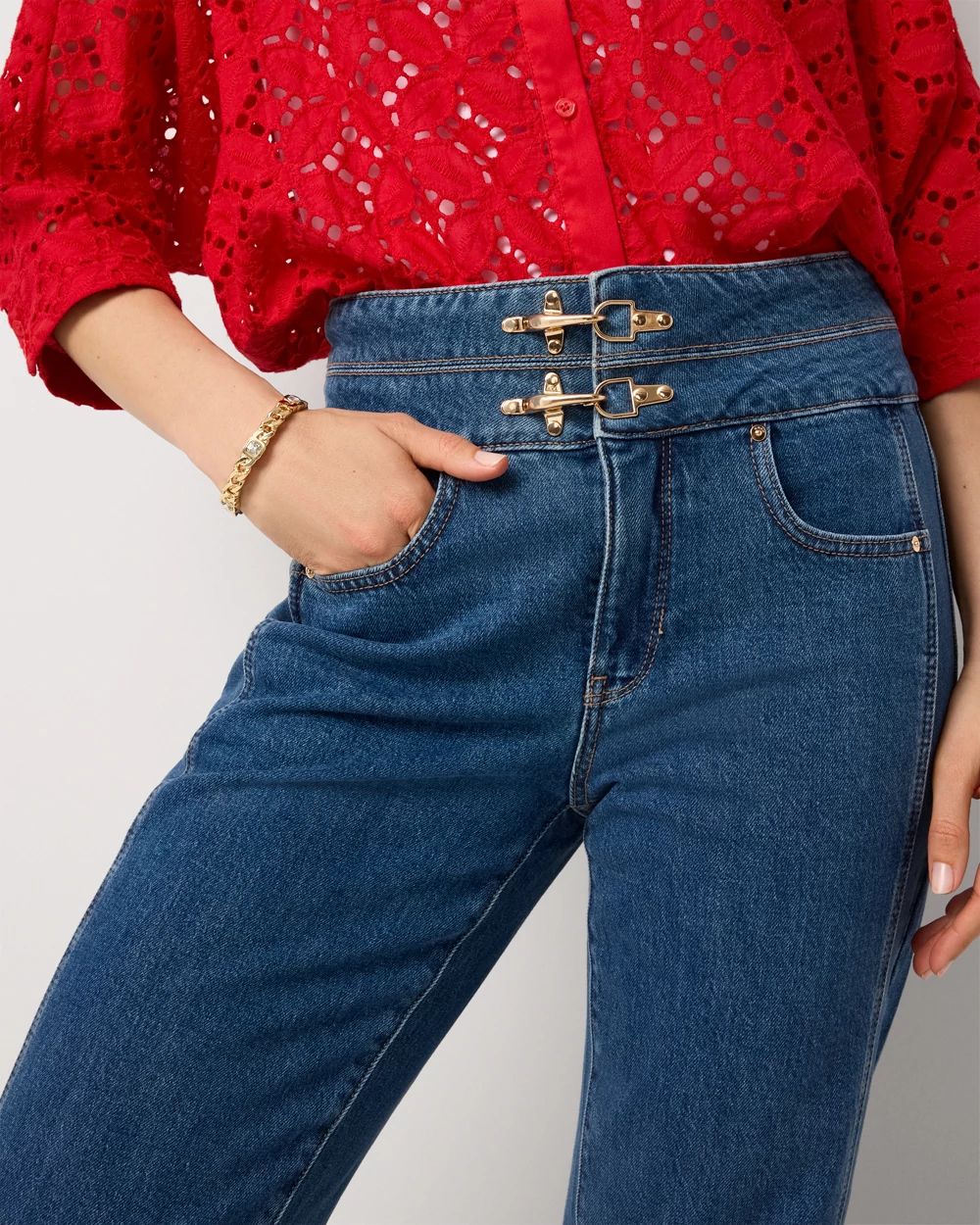 Extra High-Rise Straight Cropped Jean