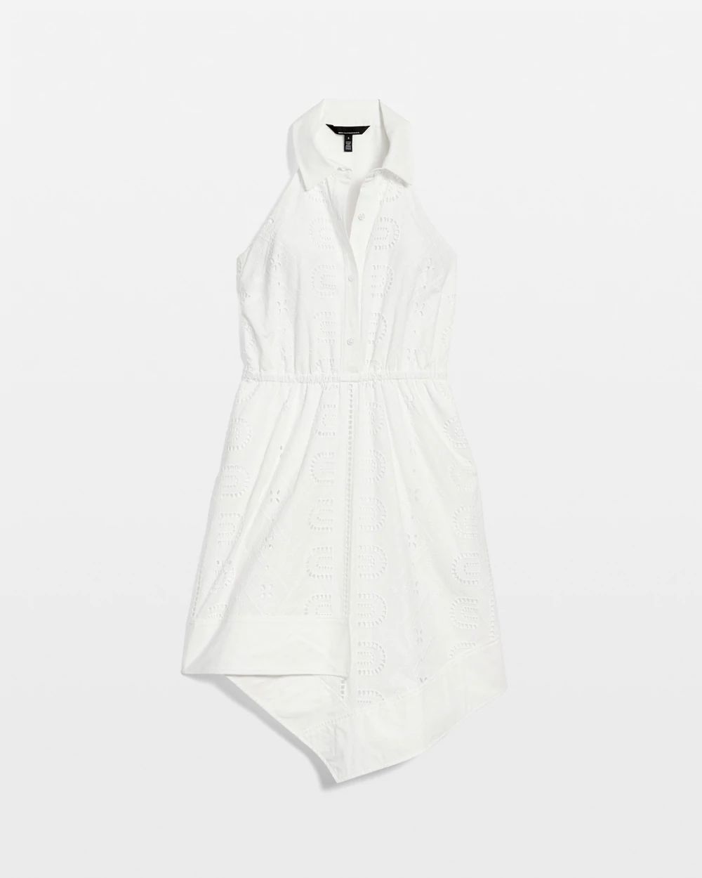 Cotton Eyelet Asymmetric Dress