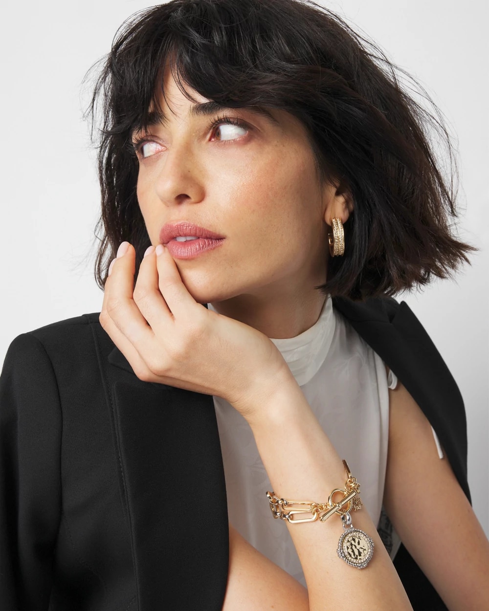 Mixed-Metal Coin Bracelet