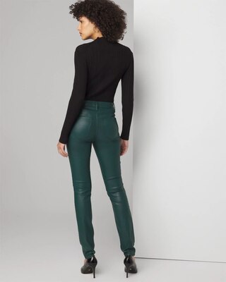 High-Rise Coated Skinny Jeans click to view larger image.