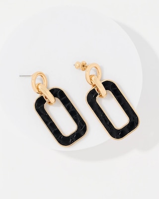 Croc Detail Drop Earrings click to view larger image.