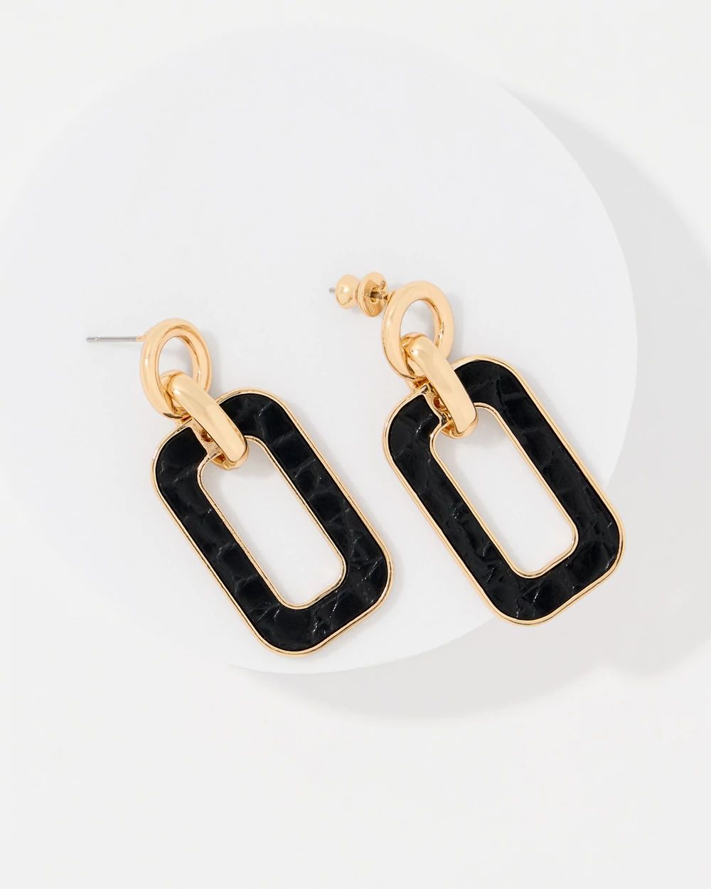 Croc Detail Drop Earrings click to view larger image.