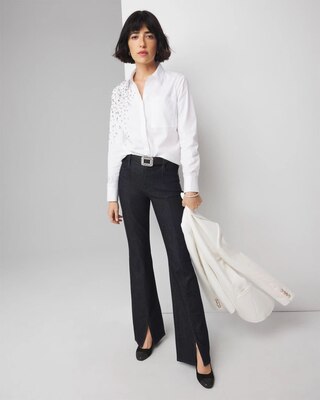 Embellished Poplin Shirt