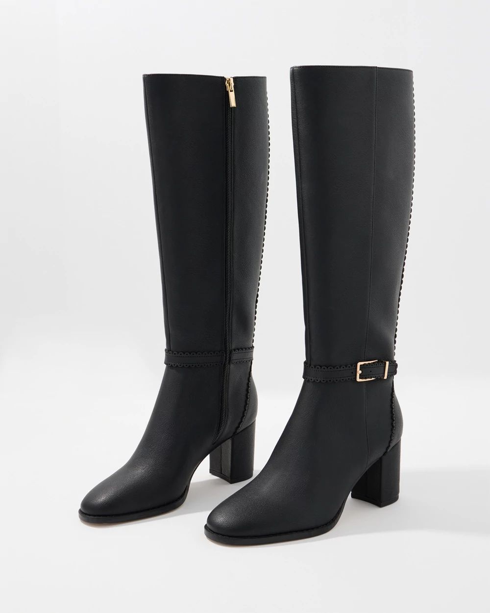 Buckle Detail Tall Boots click to view larger image.