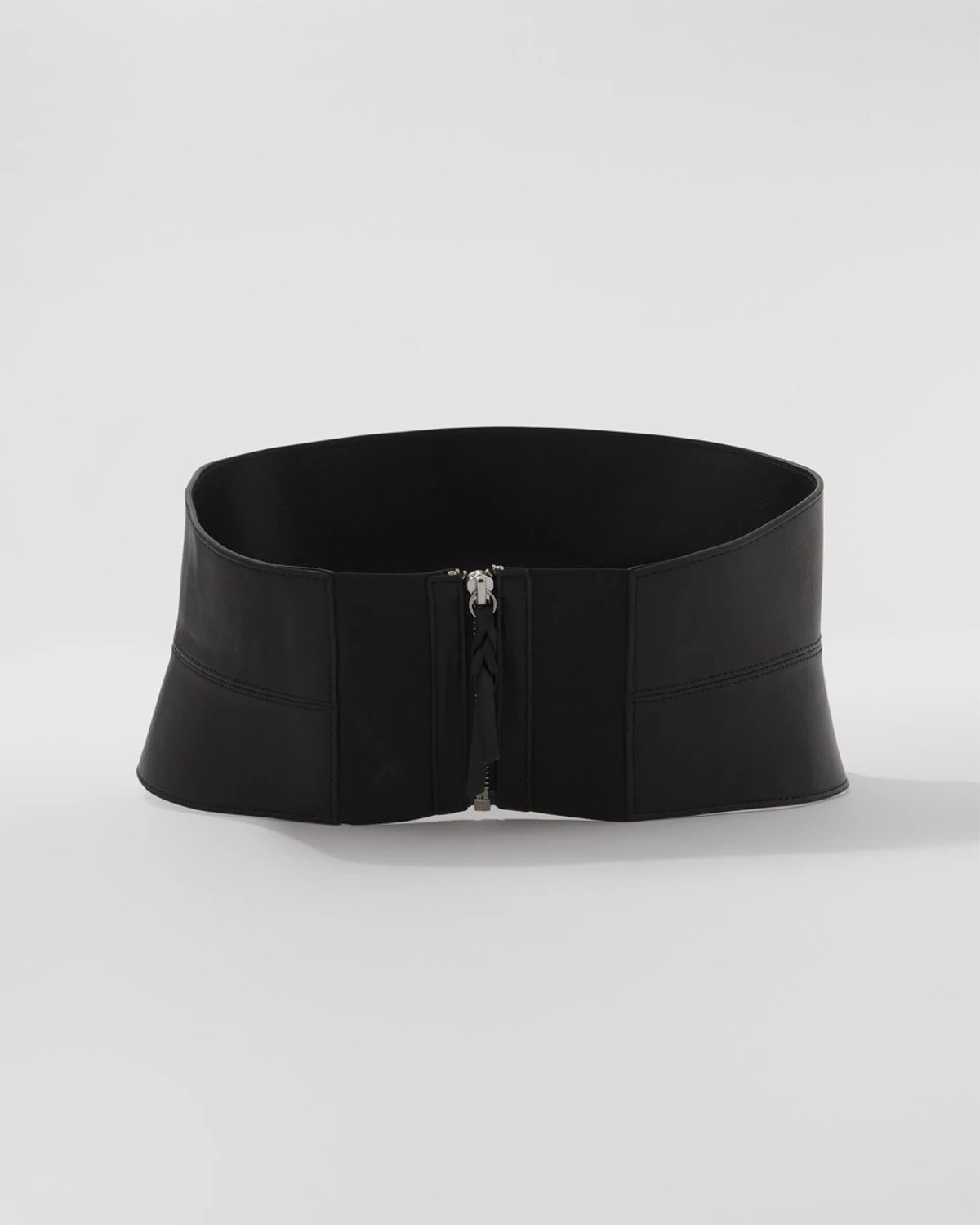 White House Black Market Leather Corset Waist Belt In Black