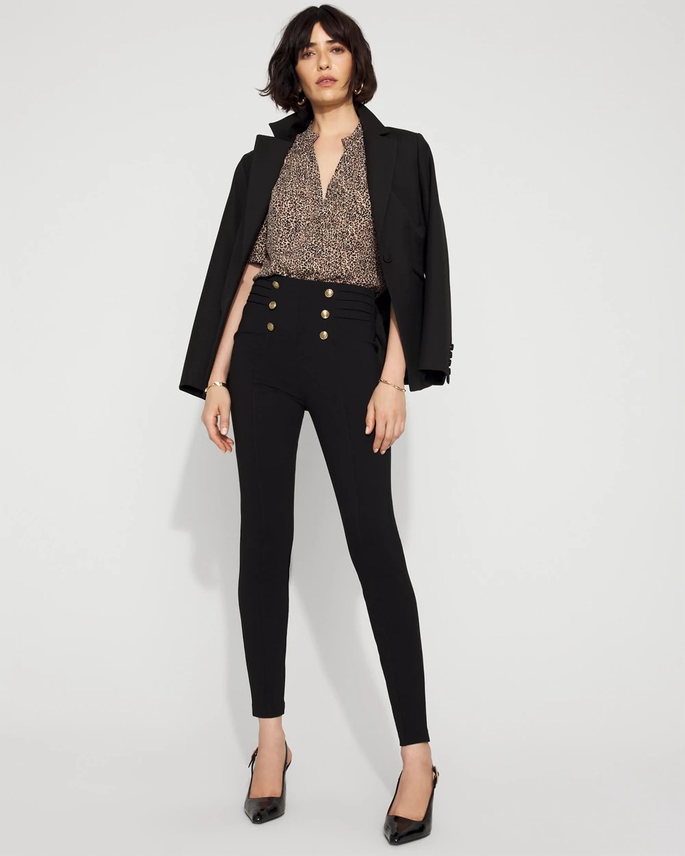 Elbow Sleeve Y-Neck Shirt