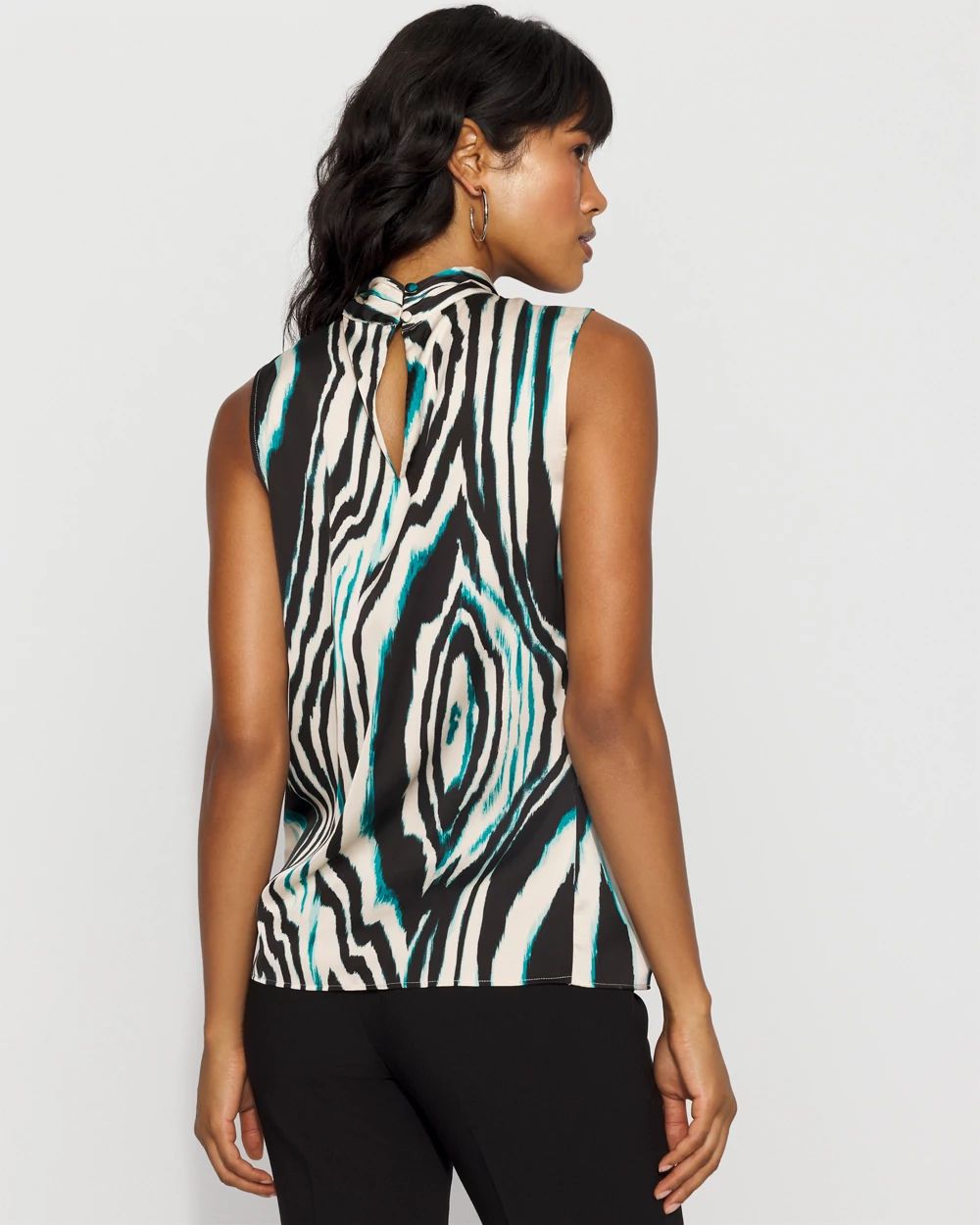 Satin Twist Neck Shell