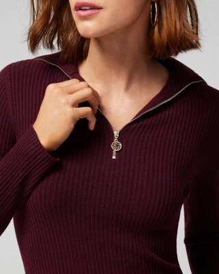 Rib Half Zip Pullover