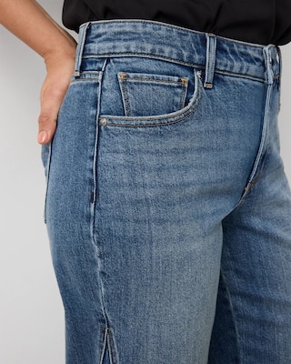 Raw Hem High Rise Wide Leg Jean click to view larger image.