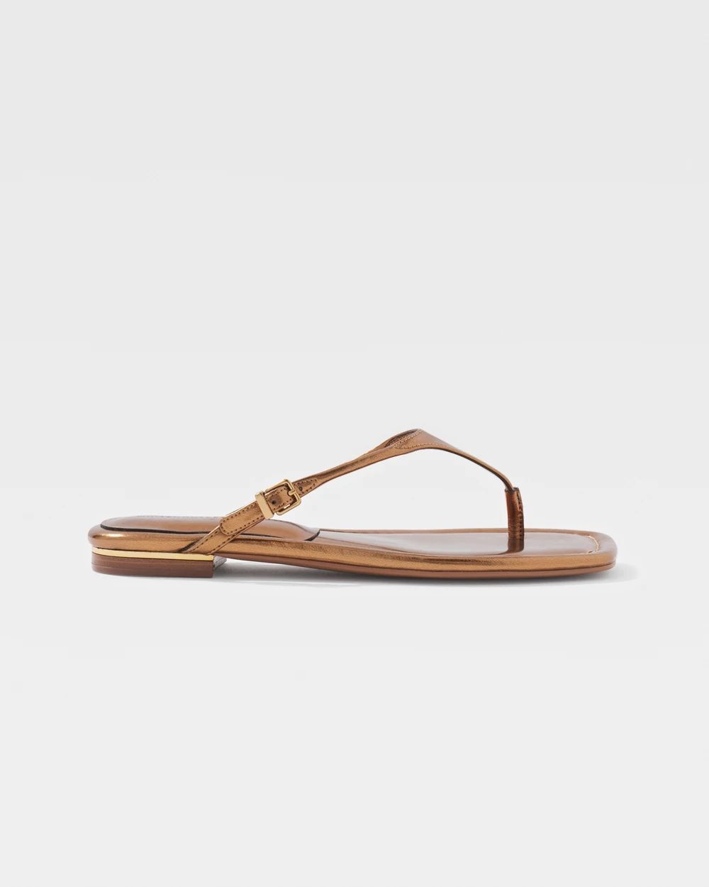 Copper Metallic Heel Sandal