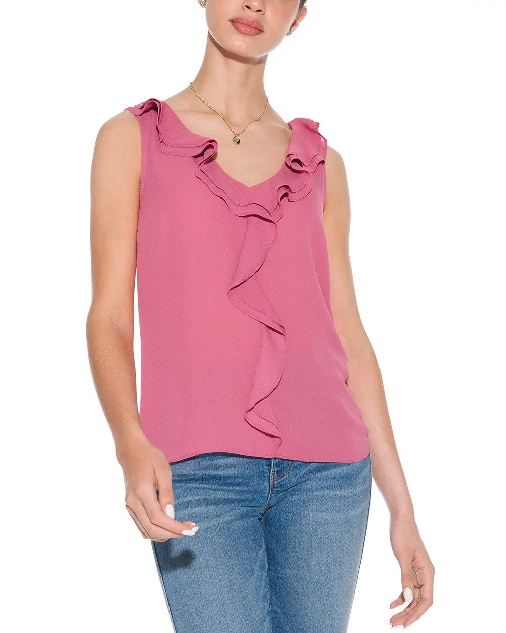 cascade frill top