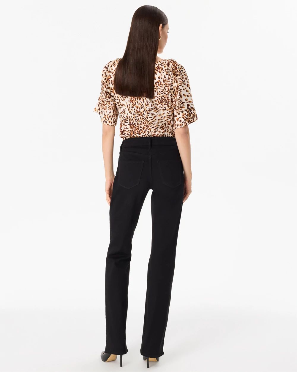 Mid-Rise Bootcut Jeans click to view larger image.