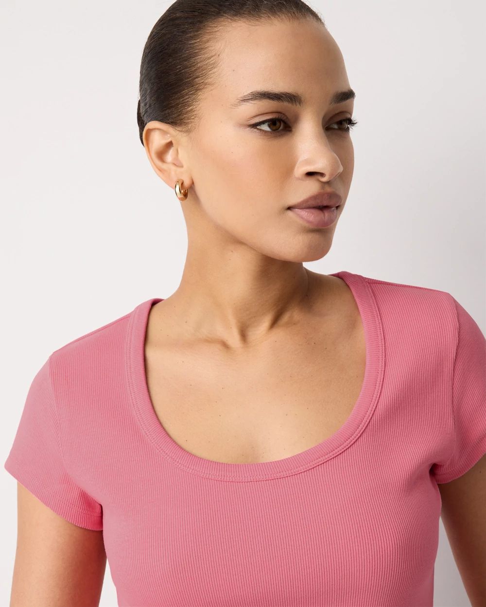 WHBM FORME™ Ribbed Scoop Neck Tee