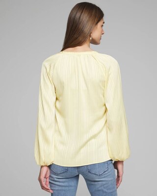 Outlet WHBM Long Sleeve V-Neck Peasant Blouse
