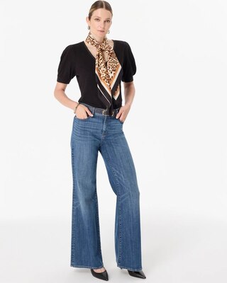 Puff Sleeve V-neck Tee click to view larger image.