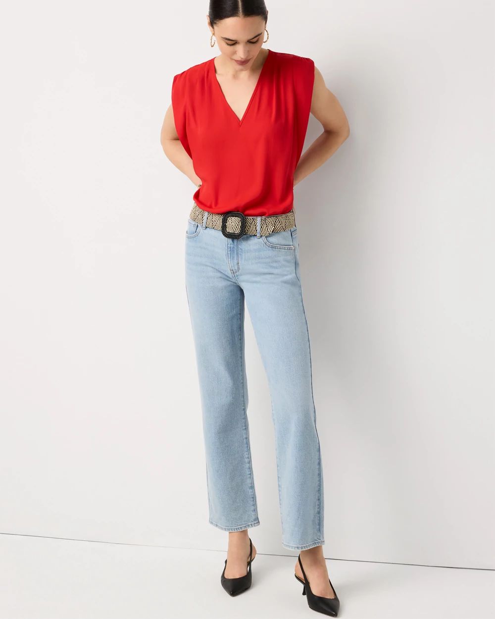 Mid-Rise Straight Ankle Jean click to view larger image.