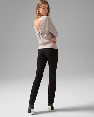 Cozy Knit Twist Back Sweater