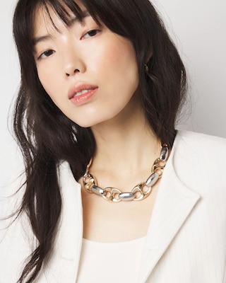Gold + Silver Mariner Links Necklace