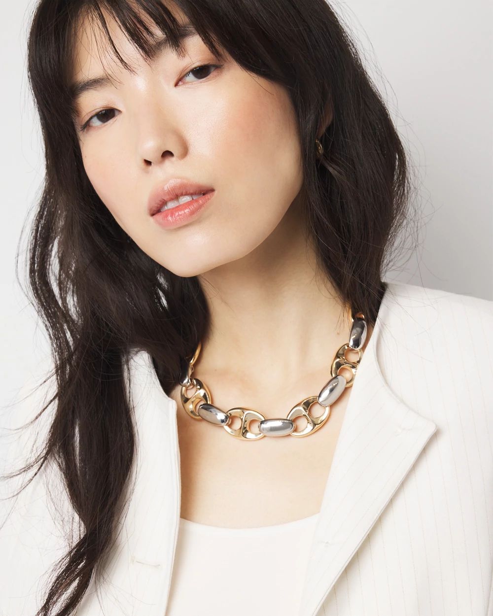 Gold + Silver Mariner Links Necklace